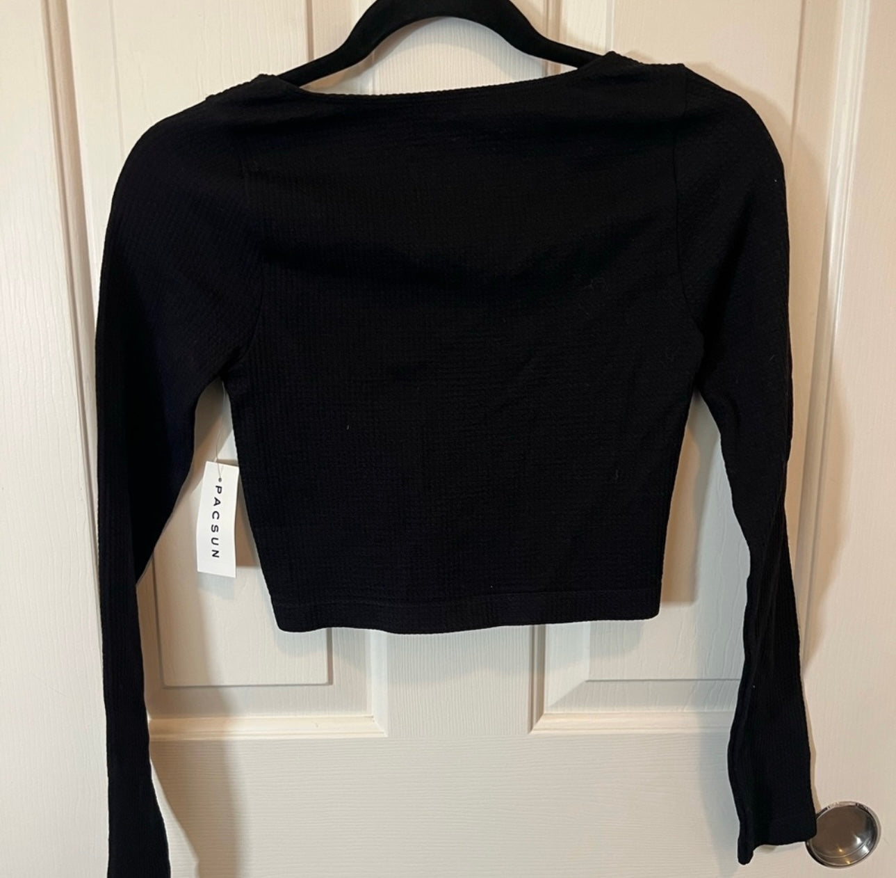 NWT Women's S Pacsun Black Long Sleeve rop Top