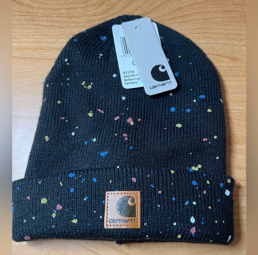 Limited Edition Carhartt Inkjet Paint
Splatter Knitted Cuffed
Beanie Hat