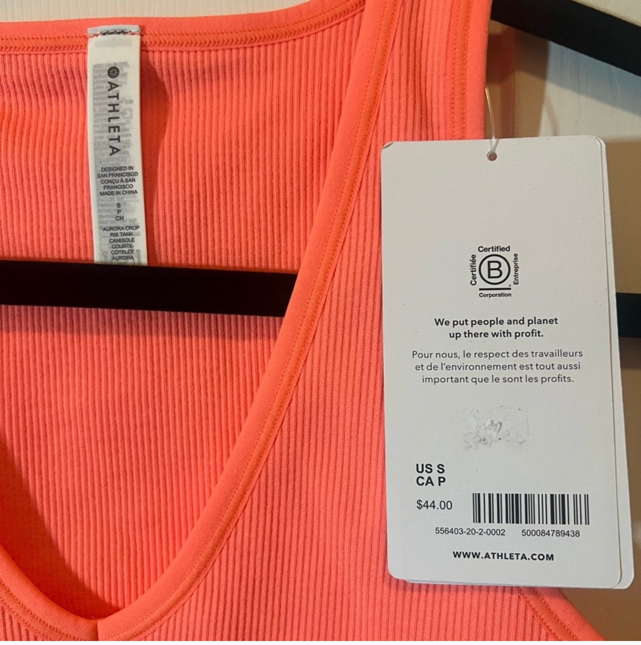 NWT Women's S Athleta Coral Ribbed
Tank Top